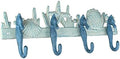 Zeckos Decorative Wall Hooks, 15.5 Inch Cast Iron Seahorse Rack by Zeckos
