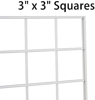Grid Wall Commercial Grade Gridwall Panels – Heavy Duty Grid Panel for Any Retail Display Wall Grid 2' Width x 6' Height, White (Pack of 3) - Image 3