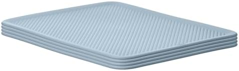 Superio Ribbed Collection - Decorative Plastic Basket Open Home Storage Bins Organizer, Blue (Parent) Containers for Organizing Closet Storage Bins for Shelves (Lid - Large (15/22 Liter), 4 Pack) by Superio