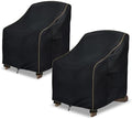 Patio Adirondack Chair Cover 2 Pack,Waterproof Heavy Duty Outdoor Chair Covers,Patio Adirondack Chair Cover for Outdoor Chair,(30W x 34 D x 36 H inches),Black by LSongSKY