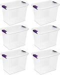 Sterilite ClearView Latch Boxes, Storage Bins with Lids, 27 Quart, 6-Pack by Sterilite