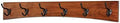 Solid Cherry Arched Wall Mounted Coat Rack Bronze Hat & Coat Hooks - Made in The USA (Mahogany, 30.5" x 4.5" with 6 Hooks) by PEG+AND+RAIL
