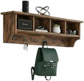 Pomona Solid Wood Entryway Coat Rack with Cubbies, Rustic Brown, 48 Inch by AlaterreFurniture