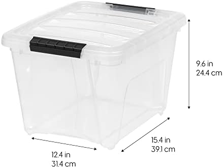 IRIS USA 6-Pack 19 Quart Storage Bins with Lids, Clear - Image 2