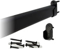 CUSTOM CUT | Oval Closet Rod | Up to 48" | Screw-on Wall Brackets | Matte Black by Desunia