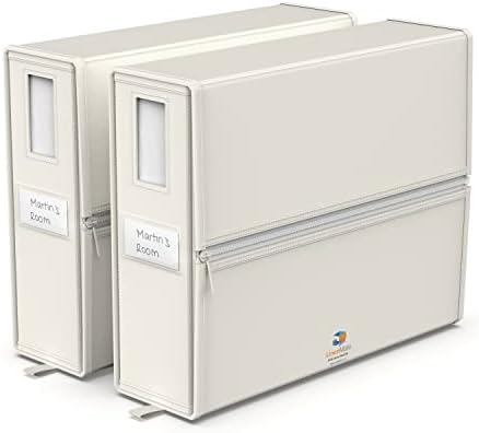 LINENMATE The Original Linen Storage Container, 2-Pack (Twin/Full Size, Ivory) by LinenMate