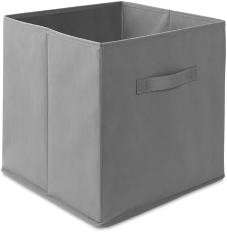 Casafield Set of 12 Collapsible Fabric Cube Storage Bins, Gray - 13" Foldable Cloth Baskets for Shelves, Cubby Organizers & More - Image 2