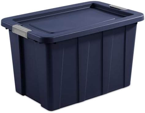 Sterilite 8-Pack Storage Bins with Lids, Heavy Duty Totes, Tuff1, 30 Gallon, Dark Indigo - Image 6