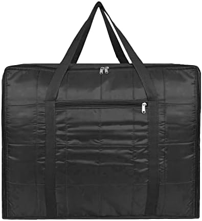 ANKIT INTERNATIONAL Jumbo Storage Bag for Clothes & Bedding – Lightweight Moisture Proof Parachute Fabric Organizer with Zipper & Handles, Large Capacity Storage for Blankets, Comforters (Black) by AI+ANKIT+INTERNATIONAL