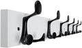 WEBI Coat Rack Wall Mount,36" Solid Wood Coat Hooks Wall Mounted Coat Hanger,16" Hole to Hole,Heavy Duty Hook Rack Rail,6 Triple Hooks for Hanging Coats,Jacket,Clothes,Hat,Backpack,White by WEBI