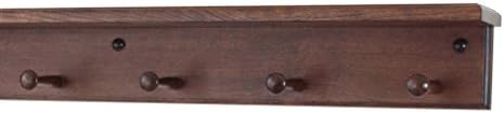 Cherry Peg Rack with Shelf -Handcrafted in the USA (Mahogany, 23" with 4 pegs) by PEG+AND+RAIL
