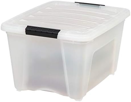 IRIS USA 6-Pack 32 Quart Storage Bins with Lids, Pearl - Image 4