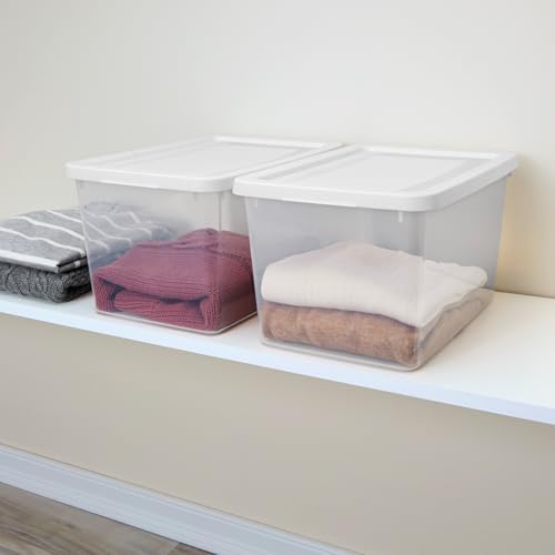 Sterilite Storage Box, Stackable Clear Plastic Bins, 20 Quart, 24-Pack - Image 3