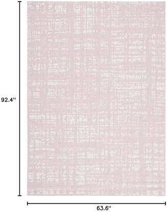 SAFAVIEH Courtyard Collection 5'3" x 7'7" Pink/Ivory CY8451 Indoor/ Outdoor Waterproof Easy Cleaning Patio Backyard Mudroom Area Rug - Image 2