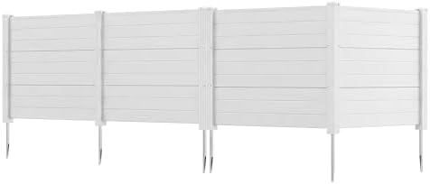 GIANTEX No-Dig Air Conditioner Fence, 4 Panels, 48''W x 36''H, White by Giantex