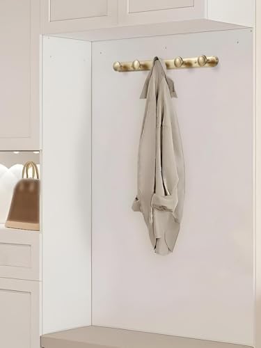 Goo-Ki 1 Pack Champagne Bronze Coat Rack Wall Mount Heavy Duty, Towel Rack Zinc Alloy Coat Hooks Wall Mounted for Bag Hat Clothes Scarf - Image 5