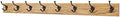 Oak Coat Rack with Oil Rubbed Bronze Hat & Coat Style Hooks (Golden Oak, 52" x 3.5" with 10 Hooks) by PEG+AND+RAIL