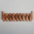 Beech Piano Key Coat Rack with 8 Flip Hooks, Natural by TexasBestGift