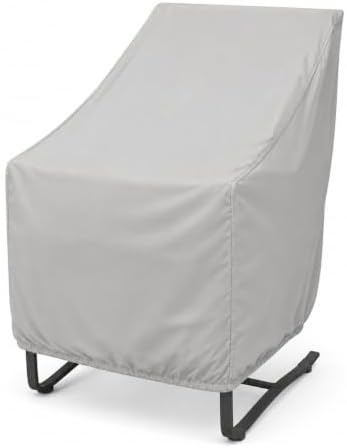Treasure Garden Outdoor Dining Chair Cover, Heavy Duty 300D Polyester Patio Chair Cover, Water Resistant, UPF50+ UV Protection, Elastic Hem with Spring Cinch Lock, Storage Bag, 28"W x 33"D x 35"H by TreasureGarden