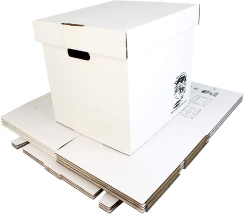 Durable Set of 5 12 inch Vinyl Record Storage Boxes - Heavy-Duty Cardboard Construction with Removable Lid - Holds Up to 90 Records Each - Built Tough for Long-Term, Secure Archival Storage - #12BC13 - Image 2