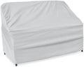 Treasure Garden Large Loveseat Cover, 300D Polyester Outdoor Deep Seating Sofa Cover, Water Resistant, UPF50+ UV Protection, Elastic Hem, Cinch Lock, Built-in Pouch & Storage Bag, Gray by TreasureGarden