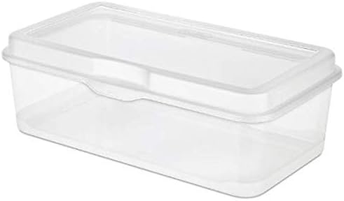 Sterilite Large FlipTop Storage Box, Clear Hinged Lid w/ Snap Latch, 6 Pack by Sterilite
