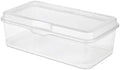 Sterilite Large FlipTop Storage Box, Clear Hinged Lid w/ Snap Latch, 6 Pack by Sterilite