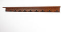 PegandRail Solid Cherry Shelf Coat Rack with Aged Bronze Double Style Hooks - Made in The USA (Mahogany, 53" with 10 Hooks) by PEG+AND+RAIL