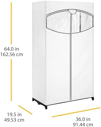 Whitmor White, Clothes Closet Fabric Cover, 36" - Image 2