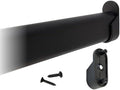 CUSTOM CUT - Oval Closet Rod | Up to 94" | Rear Pin Wall Brackets | Matte Black by Desunia