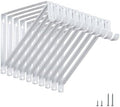 Closet Rod Brackets 11x9.5in, 10 Pack Closet Shelf Brackets, White by HOME+MASTER+HARDWARE