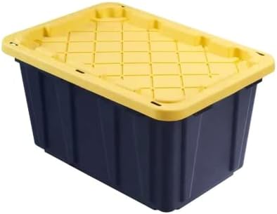 HDX Tough Polypropylene Plastic 27 Gal. Storage Tote in Black (5-Pack) by HDX