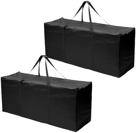 2 Pack Patio Cushion Storage Bag 68in Extra Large with Zipper by Unknown