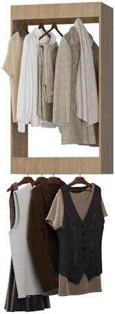 ROOMTEC 25.5" Double Hanging Closet Unit, Modular Closet System with Hanging Rod, Wardrobe Organizer for Bedroom or Walk-in Closet, Wall Mounted, Customizable Clothes Storage Unit, Wood by ROOMTEC