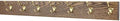 PegandRail Oak Wall Mounted Coat Rack with Solid Brass Hooks 4.5" Ultra Wide (Walnut, 41" x4.5 with 8 Hooks) by PEG+AND+RAIL