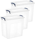 Superio 14.7 Quart Clear Plastic Storage Boxes with Lids, Stackable Organizer Containers, BPA-Free Storage Bins for Home, Office, School & Dorm, 3 Pack by Superio