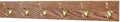 PegandRail Oak Wall Mounted Coat Rack with Solid Brass Hooks 4.5" Ultra Wide (Chestnut, 30.5 x 4.5 with 6 Hooks) by PEG+AND+RAIL
