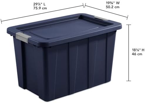 Sterilite Latching Tuff1 Tote Containers w/Lids, 30 Gallon, 4-Pack - Image 2