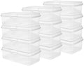 Sterilite 12-Pack FlipTop Stackable Rectangular Storage Bin with Hinging Lid, Clear by Sterilite
