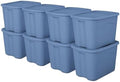 18-Gallon Plastic Storage Bins with Snap-on Lids – 8-Pack, Home Organization Essential by Unknown