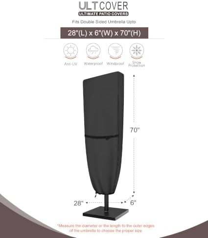 ULTCOVER Waterproof Patio Market Extra Large Umbrella Cover - Image 3