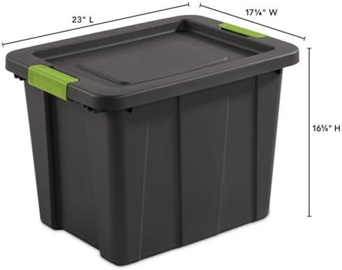 Sterilite Latching Tuff1 Tote Containers w/Lids, 18 Gallon, 18-Pack - Image 2