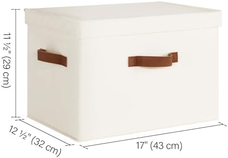 StorageWorks Fabric Storage Bins with Lids, Closet Storage Bins - Image 2