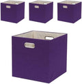 13x13x13 Inch Foldable Cube Storage Bins with Metal Handles, 4 Pack by Fboxac