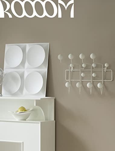 Classic Mid Century Hang it All Coat Rack, Modern Wall Mounted Hooks with Painted Solid Wooden Balls(Multi Colors Available) (White) - Image 4