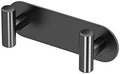 Gatco 1291MX Latitude II 2 Hook Double Robe Hook, Wall Mounted Hook for Bathroom Towels & Robes, 6.5 Inch W, Matte Black, Premium Brass by Gatco