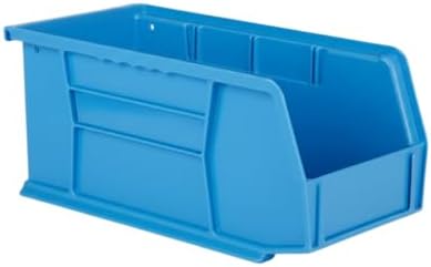 11" x 5.5" x 5" (12 Pack) Plastic Stackable Storage Bin, Hudson Blue - Image 4