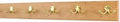 Cherry Coat Rack with Solid Brass Double Style Hooks (Natural, 25.5" x 3.5" with 5 hooks) by PEG+AND+RAIL