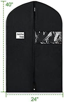 KEEGH 40 in Suit Bags for Closet Storage (Set of 16) Black - Image 2