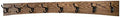 Oak Curved Back Wall Mounted Coat Rack - Bronze Hooks - Made in The USA (Walnut, 41" x 4.5" - 8 Hooks) by PEG+AND+RAIL